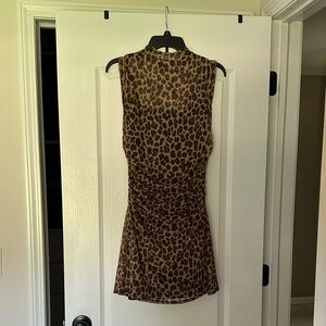 Abercrombie & Fitch Brown Animal Print Mini Dress